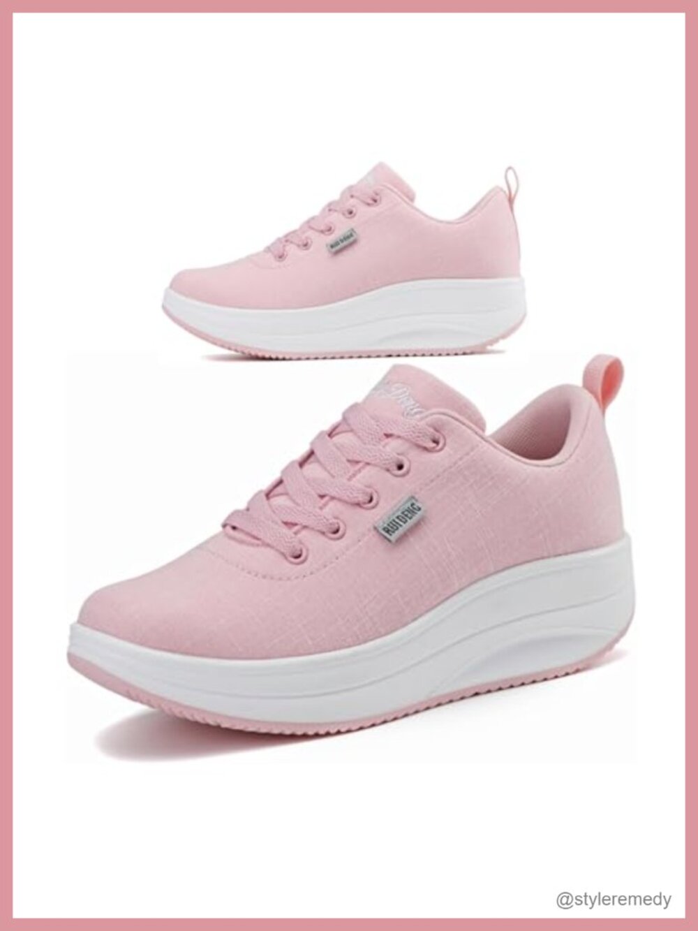 RUIDENG Women's Platform Sneakers Slip Resistant Comfortable Walking Shoes